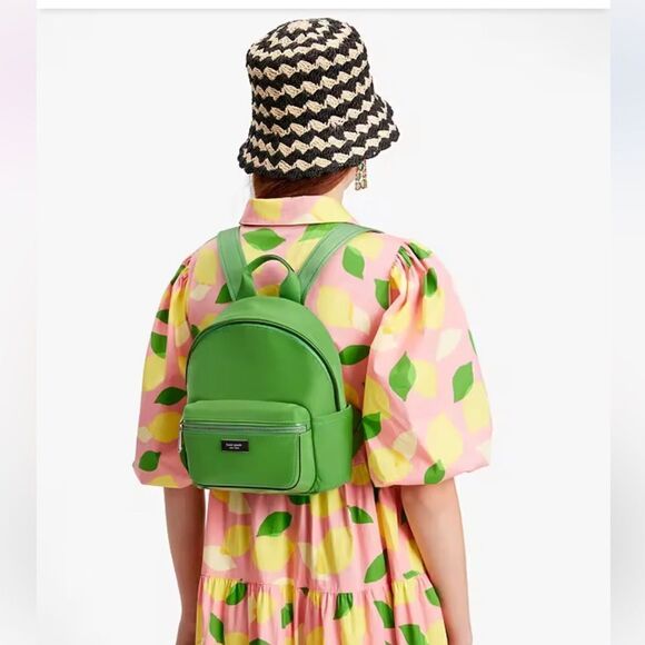 Kate Spade Sam Icon Ksnyl Small Nylon Backpack in KS GREEN main image 4